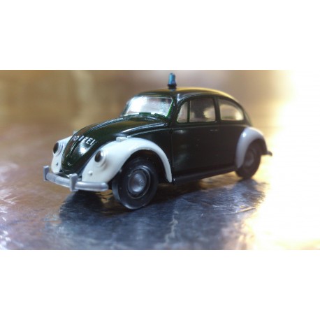 Brekina 25200 VW Beetle Green / White (Police) Polizei Vehicle