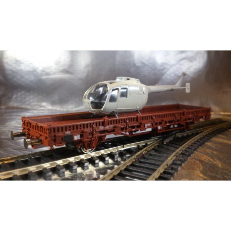 Miniatur Modell 1910 Flat Wagon with Helicopter Load