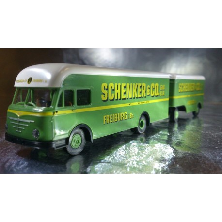 Brekina 57800 Schenker & Co Lorry and Trailer