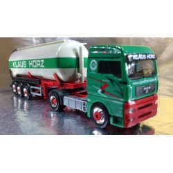 * Herpa Trucks 282901  MAN TGA XXL silo semitrailer "Klaus Hoerz"