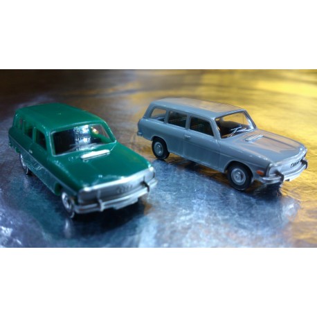 * Herpa Cars (Magic)  451581 Audi 60 Avant 2 Car Pack 1 x Green & 1 x Grey