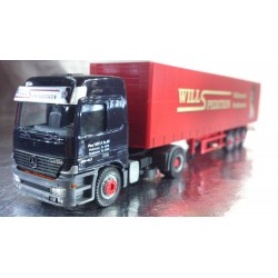 * Herpa Trucks 149327  Mercedes-Benz Actros L curtain canvas semitrailer "Spedition Will"