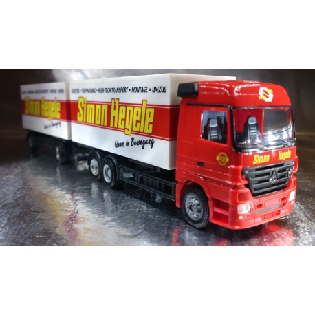 * Herpa Trucks 265959  Mercedes-Benz Actros LH '02 interchangeable box trailer "Simon Hegele"
