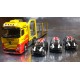 * Herpa 305853 Set A MB Actros Bigspace Eurolohr Cartrans + 3 UK Minis