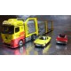 * Herpa 305853 Set B MB Actros Bigspace Eurolohr Cartrans + 2 VW Porsche 924 Cars