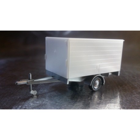 * Herpa Cars 052221-002  Car box-type trailer, grey white
