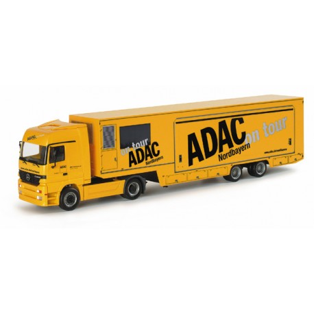 * Herpa Trucks 153263  Mercedes-Benz Actros LH box semitrailer "ADAC Nordbayern"