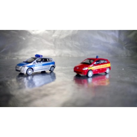 * Herpa Cars 066549  (Pack of two) Mercedes-Benz B-Klasse "Police / fire department"