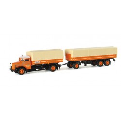 * Herpa Trucks 154277  MAN F8 canvas cover trailer "Hauser"