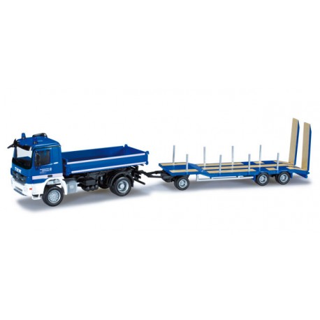 * Herpa Trucks 090216  Mercedes-Benz Actros M dump truck with Goldhofer TU3 "THW Clausthal-Zellerfeld"
