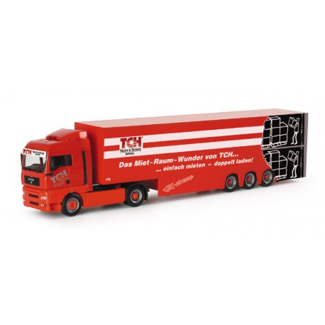 * Herpa Trucks 152884  MAN TGA XLX two-storied refrigerated box semitrailer „TCH"
