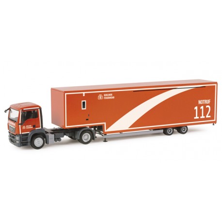 Herpa MAN TG-S M Abrollcontainer-Camion Pompiers-Gladbeck 