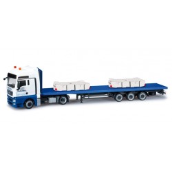 * Herpa Trucks 302609  MAN TGX XXL lowliner semitrailer with ballast weight for Liebherr LR 1600/2 "Wasel Krane"