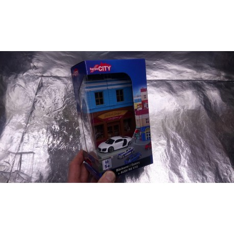 Herpa City 800013 Bakery with Audi R8 die-cast model