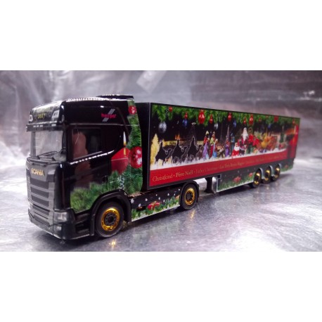 * Herpa Trucks 307789  Scania CS 20 HD box semitrailer Herpa Christmas Truck 2017