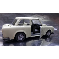 * Welly - Trabant White Cream with opening front doors Scale 1:34