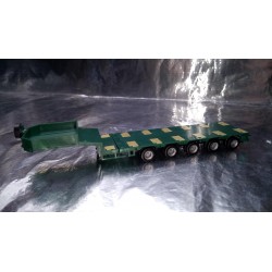 * Herpa 076388-007 Goldhofer Low Boy Trailer 5-Axle With Enclosed Chutes Green