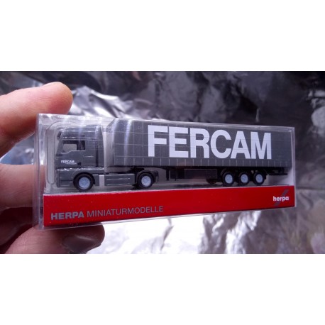 * Herpa 065801 MAN TGX Curtain Canvas Semitrailer Fercam 1:160 N Scale