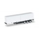 * Herpa Trucks 076494-002  40 ft. Containerchassis Krone with 2 x 20 ft. Container, Chassis black