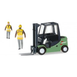 * Herpa Construction 305303  Jungheinrich fork lifter with Preiser-figure "Spedition Wandt"