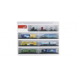 * Herpa Display 029247  Showcase for PC tractor and trailer white, (22.4 in. x 17.7 in. x 3.2 in.)