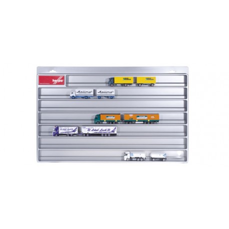 * Herpa Display 029728  Showcase for trailer, silver (overlength: 27.5 in x 17.7 in. x 1.4 in.)