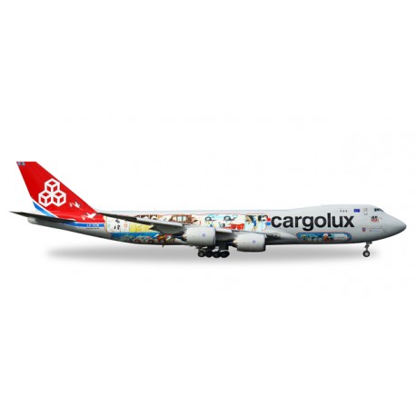 * Herpa Wings 558228  Cargolux Boeing 747-8F - 45th Anniversary "City of Redange-sur-Attert"