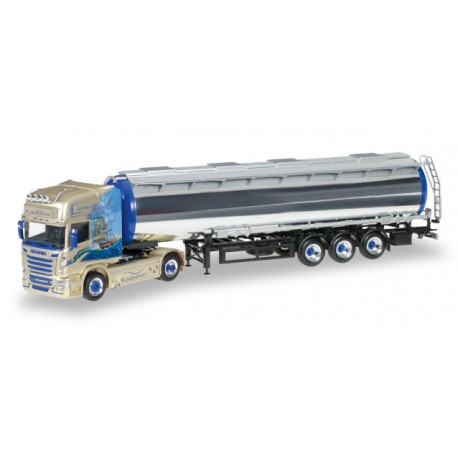 * Herpa Trucks 306508  Scania R `13 TL chromed tank semitrailer "Kaaserer Entsorgung"
