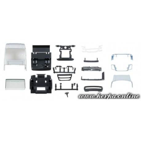 * Herpa Spare Parts 084154  Volvo FH GL XL driver's cabin with side skirting and roof spoiler Content: 2 pcs