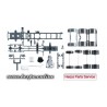 * Herpa Spare Parts 084291  chassis for tractor Mercedes-Benz Arocs 4-axles Content: 2 pieces