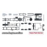 * Herpa Spare Parts 084277  chassis for tractor Mercedes-Benz Actros with roll-off kinematics Content: 2 pieces