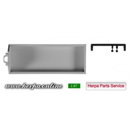 * Herpa Spare Parts 084321  Roll-off dump, flat Content: 2 pieces