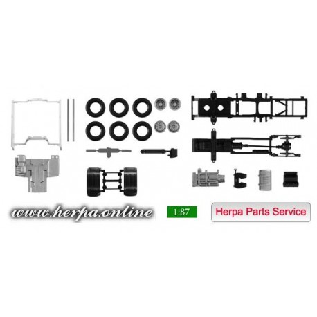 * Herpa Spare Parts 084550  Chassis DAF XF Euro 6 with Chassis Content: 2 pieces